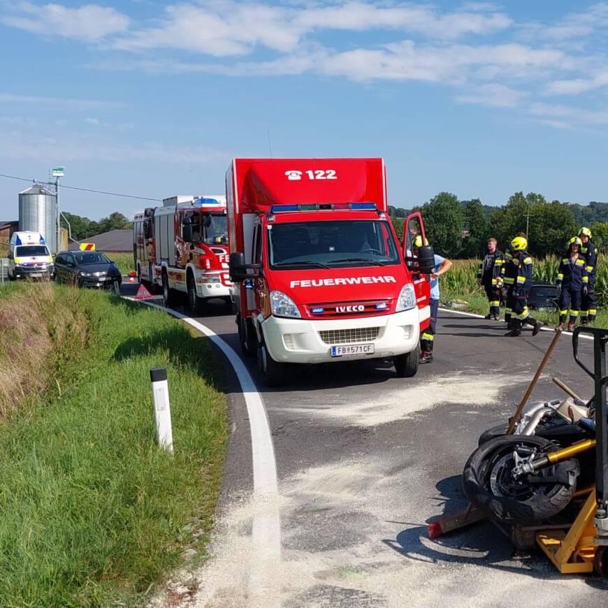 PKW gegen Motorrad auf der L203 – 20. August 2025