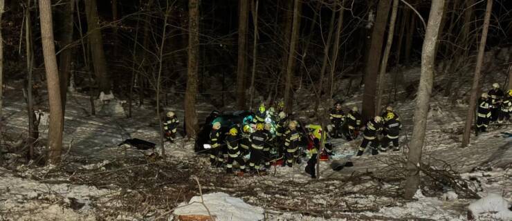 T10 – Verkehrsunfall mit eingeklemmter Person im unwegsamen Gelände