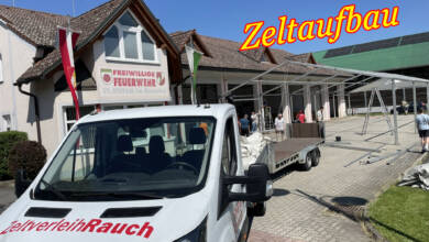 Zeltaufbau